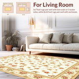 Subtle Beige Floral Accents(Beige)