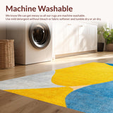 Abstract Yellow Blue Non Slip(Yellow)