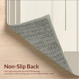 Geometric Block Design Area Modern Striped in Beige(Beige)