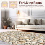 Pebble Stone Design Area – Non Slip Absorbent Shower Floor Mat(Beige)