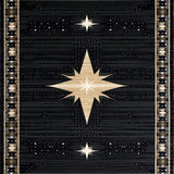 Earthy Rustic Star Motif(Black)