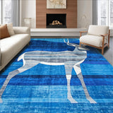Modern Blue Geometric Fusion(Blue)