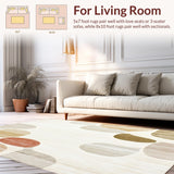 Abstract Retro With Non Slip Backing(Beige)