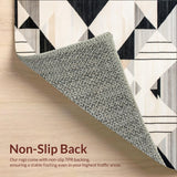 Abstract Geometric Area Black & Beige Minimalist Patterned(Beige)