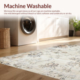 Floral Whisper Beige Anti Slip Bath Absorbent Shower(Beige)