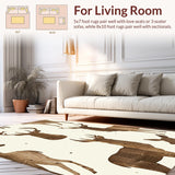 Shaggy Faux Deer Fur for Kids Play Area and Nursery(Beige)