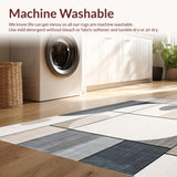 Geometric Boho Grey Runner Abstract Art(Gray)