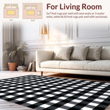 Cozy Cottage Style Plaid Print(Black)