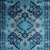 Charming Distressed Blue Motif(Blue)