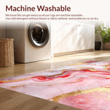 Vibrant Gold Accented Fluid Motif(Red)