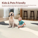 Minimalist Wave Area Subtle Beige Black Abstract(Beige)