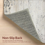 Rustic Chic Area Beige and Gray Floral Patchwork Design Modern Ho(Beige)