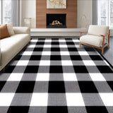 Contemporary Monochrome Grid Motif(Black)