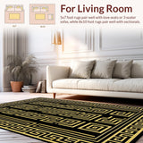 Chic Geometric Gold Accents(Black)