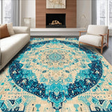 Artisan Crafted Round with Colorful Abstract Medallion Design(Beige)