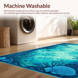 Modern Sea Life Patterned Accent(Blue)