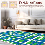 Whimsical Road Traffic Exploration Mat(Blue)