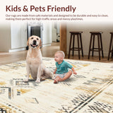 Boho Kitchen Floor Runner Non Slip Long for Hallways(Beige)