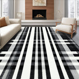 Artisan Woven Graphic Linear with Contemporary Stripe(White)