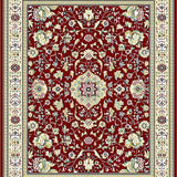 Floral Red Beige Area(Red)