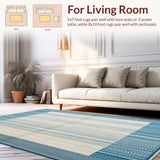 Modern Micro Loop Area Beige Blue Tonal(Beige)