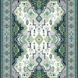 Stylish Abstract Area with Geometric Shapes and Floral Accents(Gray)