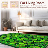 Festive Emerald Green Floral Motif(Green)