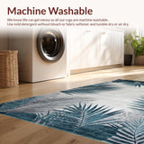 Elegant Tropical Leaf Motif(Blue)