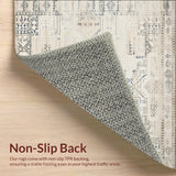 Mediterranean Inspired Beige High Low Pile Textured Geometric Shapes(Beige)