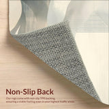 Whispering Waves Area Smoke & Beige Shifting Sands Design(Beige)