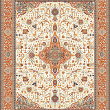 Boho Medallion Artistic Geometric Accent for Decor(Ivory)