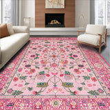 Vibrant Green Floral Elegance(Pink)