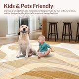 Area Anti Skid Mat Non Slip Gripper for Carpeted Floors and(Beige)