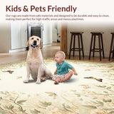 Enchanted Garden Edge Floor with Butterfly Motif(Beige)
