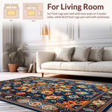 Artful Ogee Motif in Warm Hues(Blue)