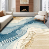 Modern Flowing Waters Area Tranquil River Abstract(Beige)