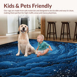 Dreamy Astral Patterned Floor Mat(Blue)