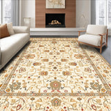Chic Area with Abstract Animal and Elegant Floral Accents(Beige)