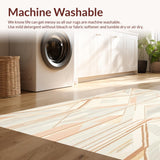 Artisan Crafted Oval Floor with Geometric Abstract Diamond Design(Beige)