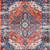 Artisanal Coral Red Symmetrical Motif(Red)