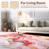 Vibrant Gold Accented Fluid Motif(Red)