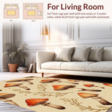 Elegant Whimsical Standing Mat for Laundry Rooms(Beige)