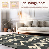 Refined Graphical Diamond Composition(Beige)