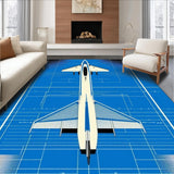 Playful Supersonic Plane Motif(Blue)