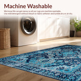 Charming Distressed Blue Motif(Blue)