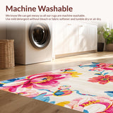 Artful Multicolor Dahlia Design(Ivory)