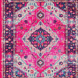 Distressed Medallion High Traffic Area(Pink)
