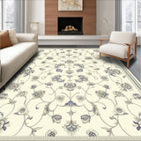 Ornamental Beige Classic Floral Area(Beige)