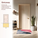 Modern Abstract Grey Pink Area(Pink)