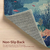 Marine Adventure With Graceful Turtles Amid Colorful Reef Design(Blue)